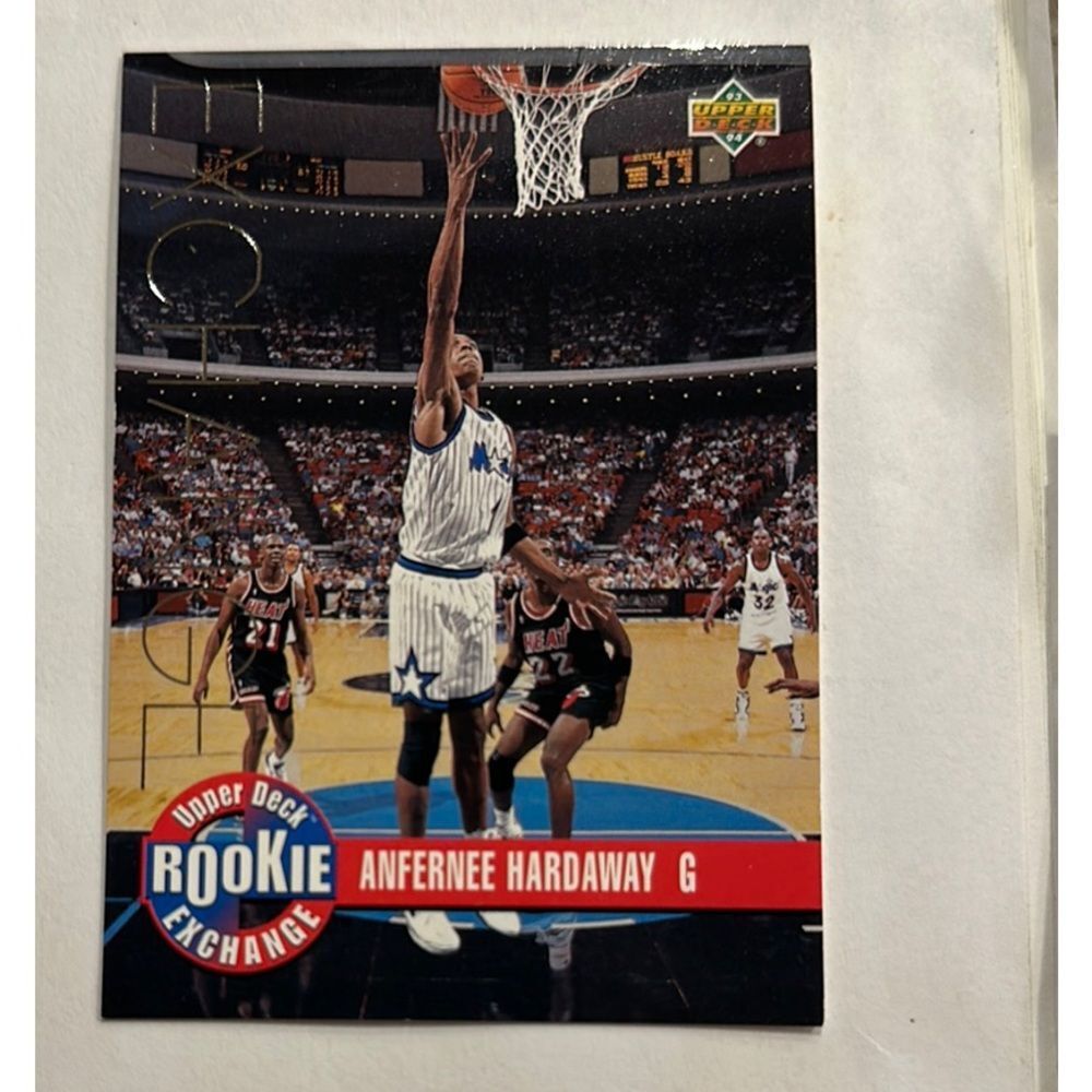 Blue and White Picture Frame with Accents of anfernee hardaway Rc mint condition